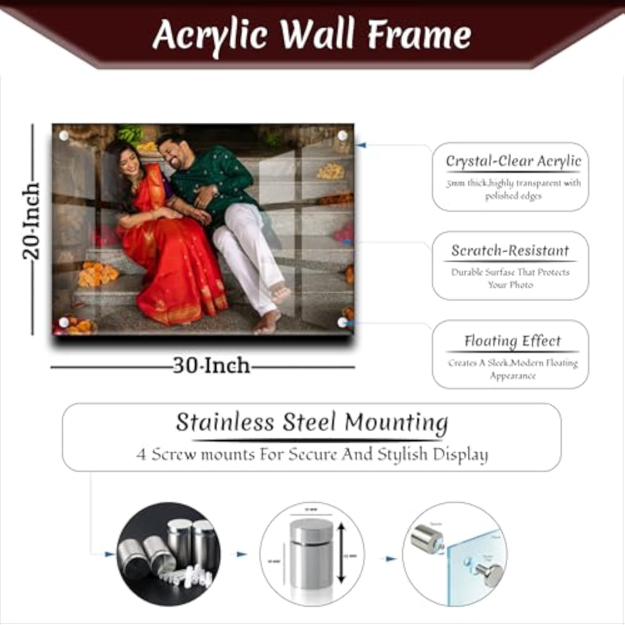 Personalized Acrylic Photo Frame Customized Gift